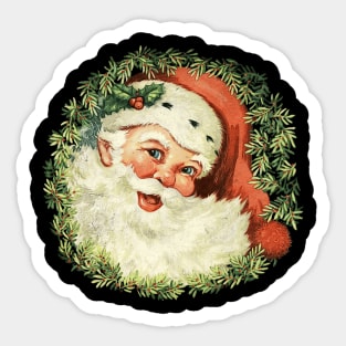 Vintage Santa Clause Christmas Sticker